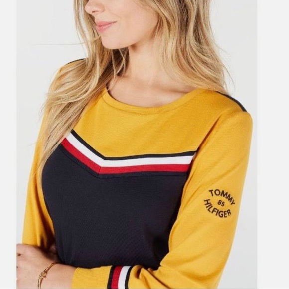 Tommy Hilfiger Black and Gold Long Sleeve Dress - Picture 7 of 12